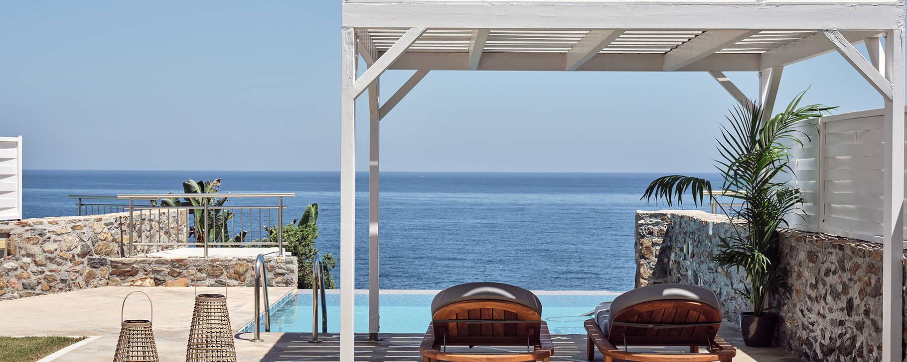 Luxury Villa with Private Pool Sea Front - The Royal Blue Resort & Spa Crete