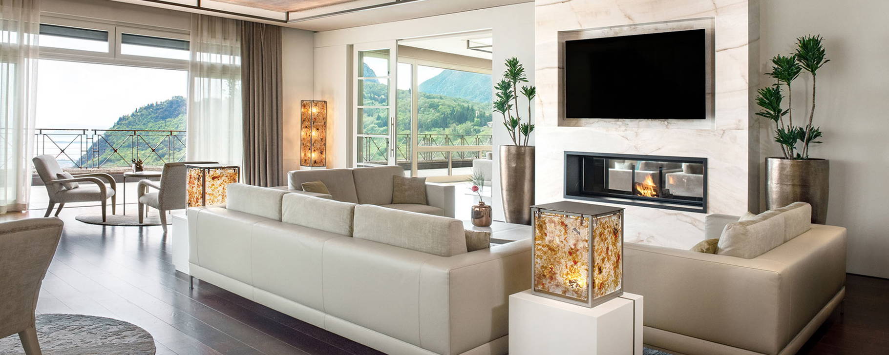 Lounge Bar und Sala Caminetto - Lefay Resort & SPA Lago di Garda