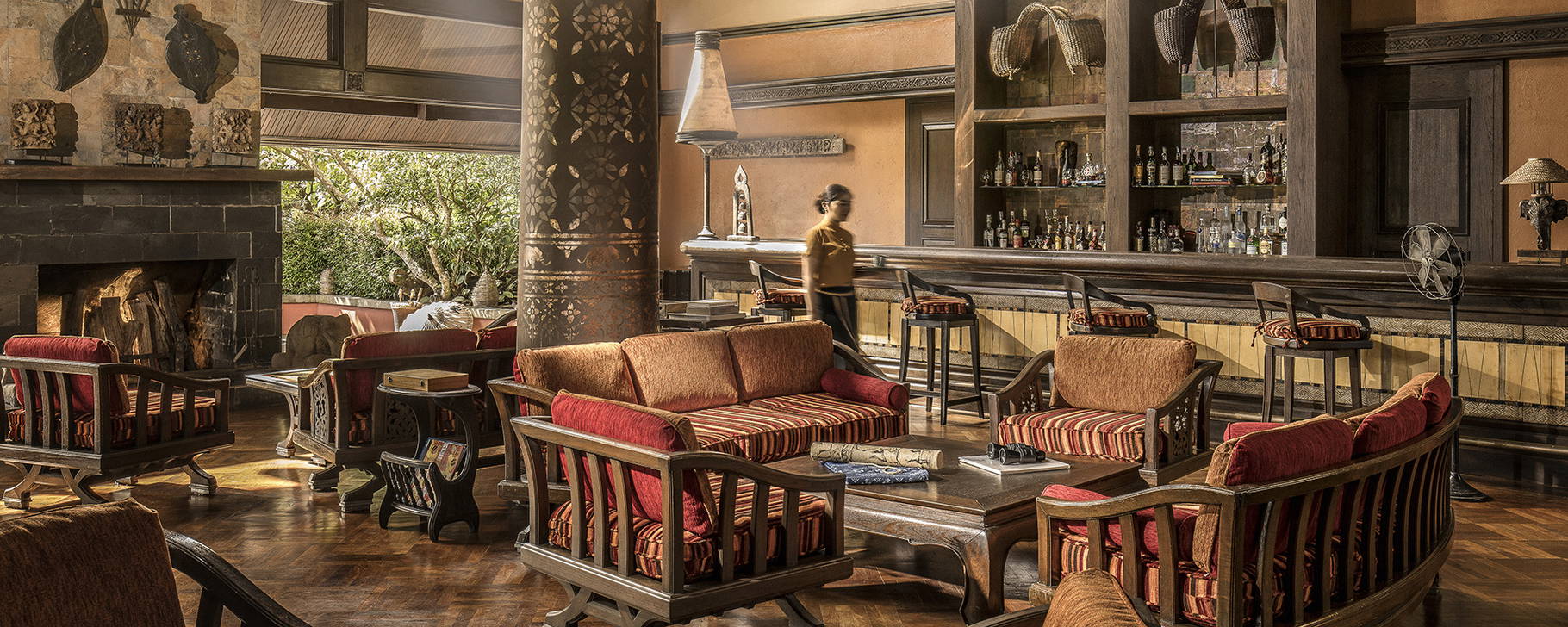Elephant Bar and Opium Terrace - Anantara Golden Triangle Elephant Camp & Resort