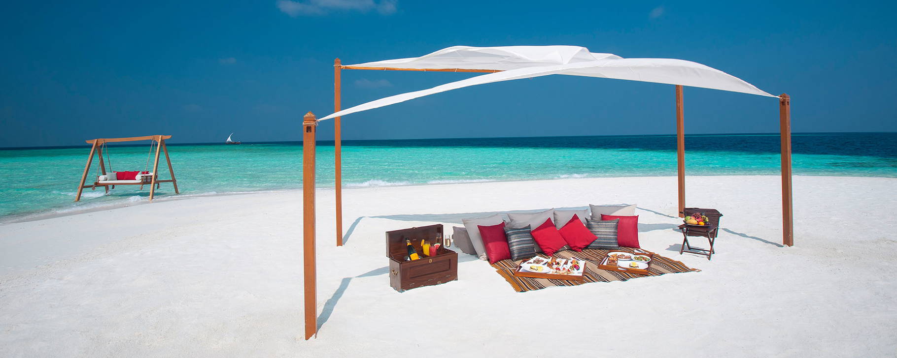 Privates Picknick-Arrangement auf der Sandbank - Baros Maldives
