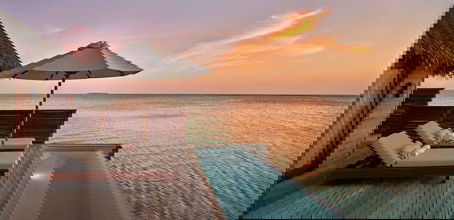 Deluxe Water Villa with Pool - Terrasse