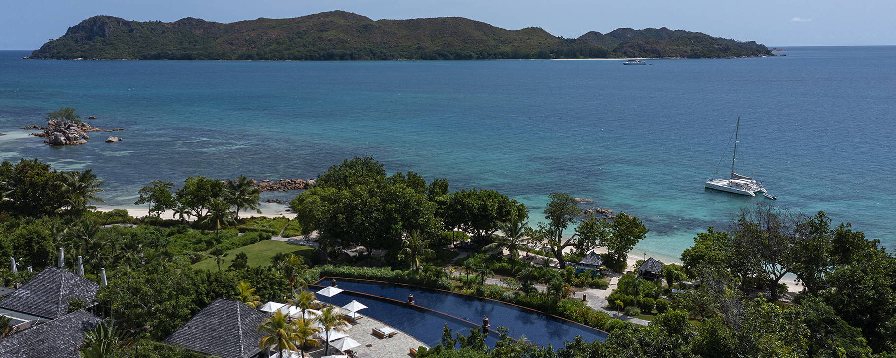 Pool mit Aussicht - Raffles Seychelles