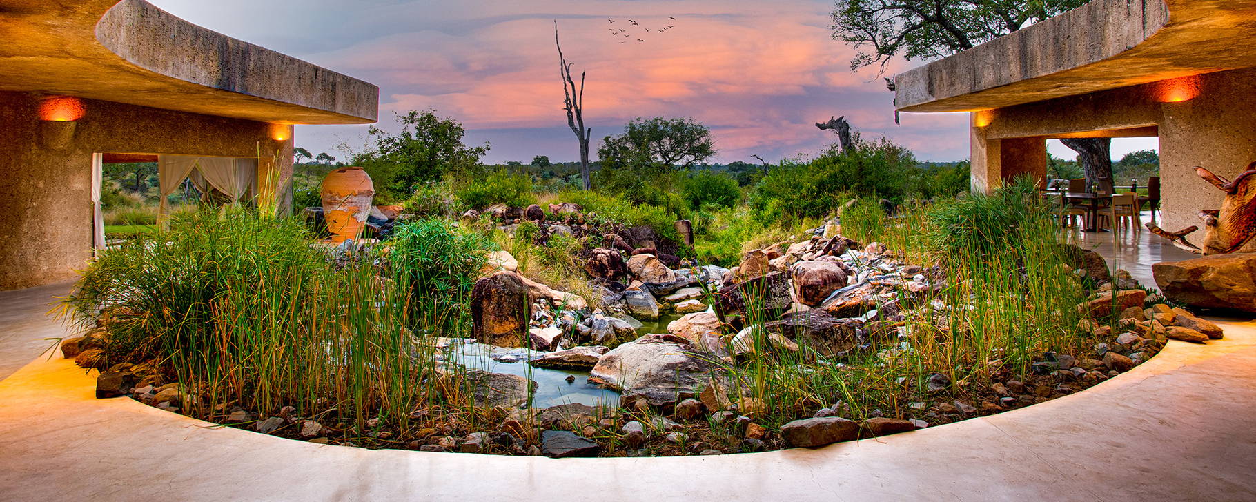 Earth Lodge Eingang - Sabi Sabi Private Game Reserve