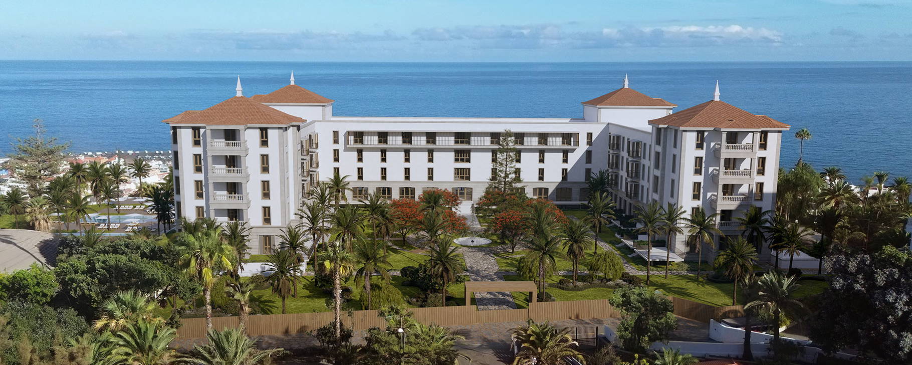Hotelgebäude vor dem Atlantik - Gran Hotel Taoro