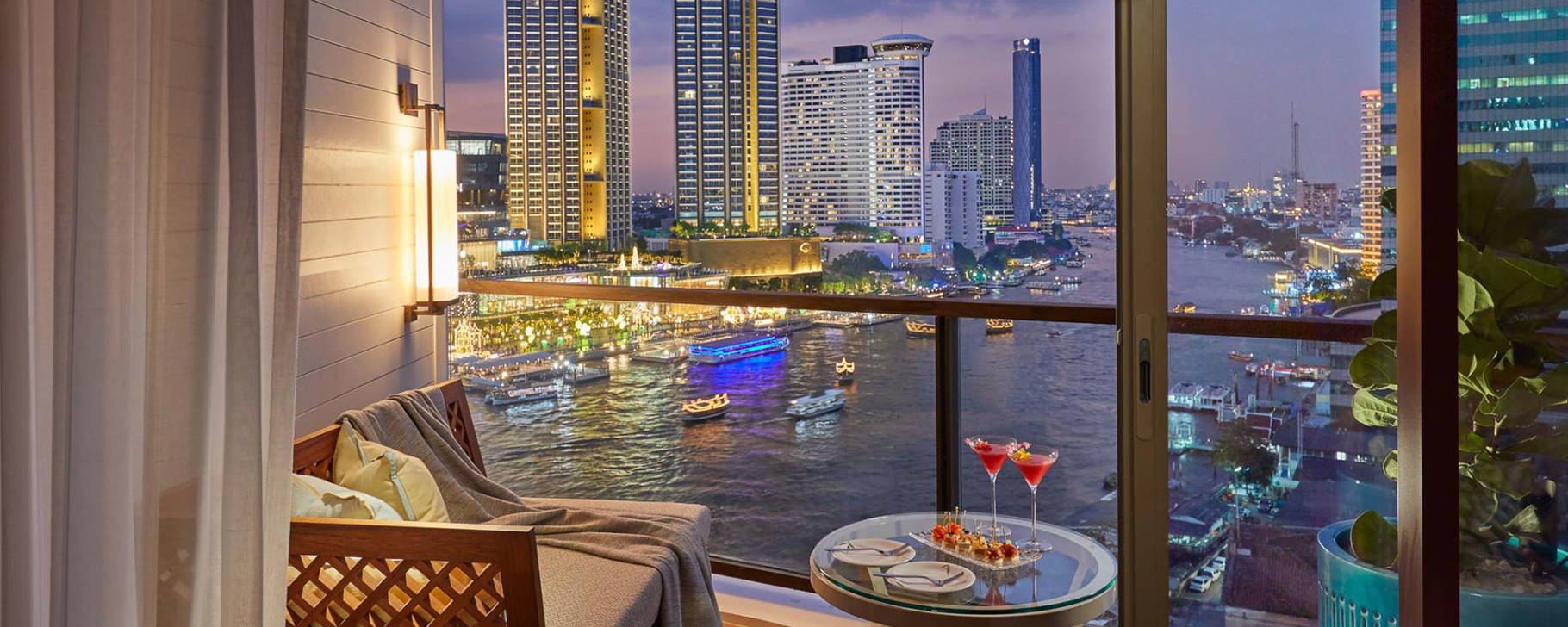 Ausblick vom Balkon - Mandarin Oriental, Bangkok