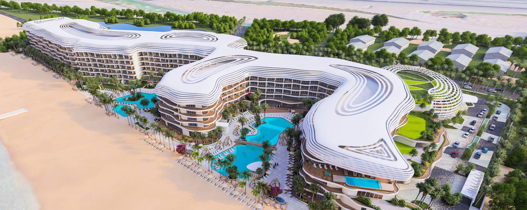 Hotelgebäude und Pool - The St. Regis Al Mouj Muscat