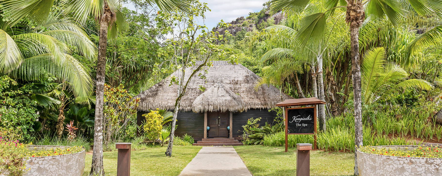 Spa-Eingang - Kempinski Seychelles Resort Baie Lazare