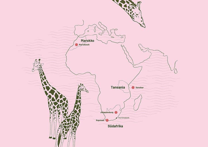 Afrika Karte Reiseziele EWTC