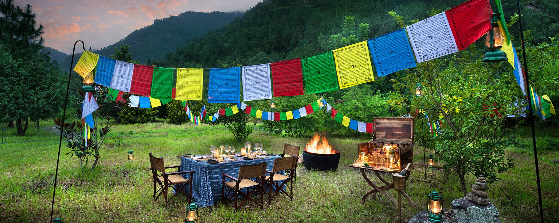 Outdoor Dining - &Beyond Punakha River Lodge