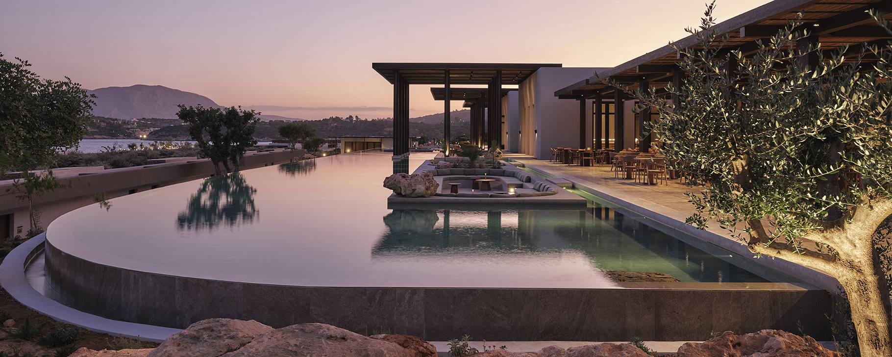 Pool nachts - JW Marriott Crete Resort & Spa