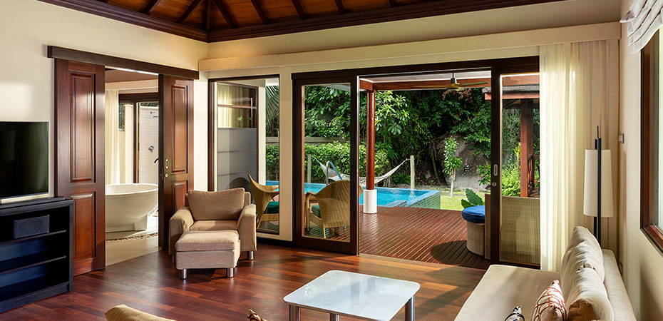 Wohnbereich - Jungle Sanctuary Pool Villa - Niva Labriz Seychelles