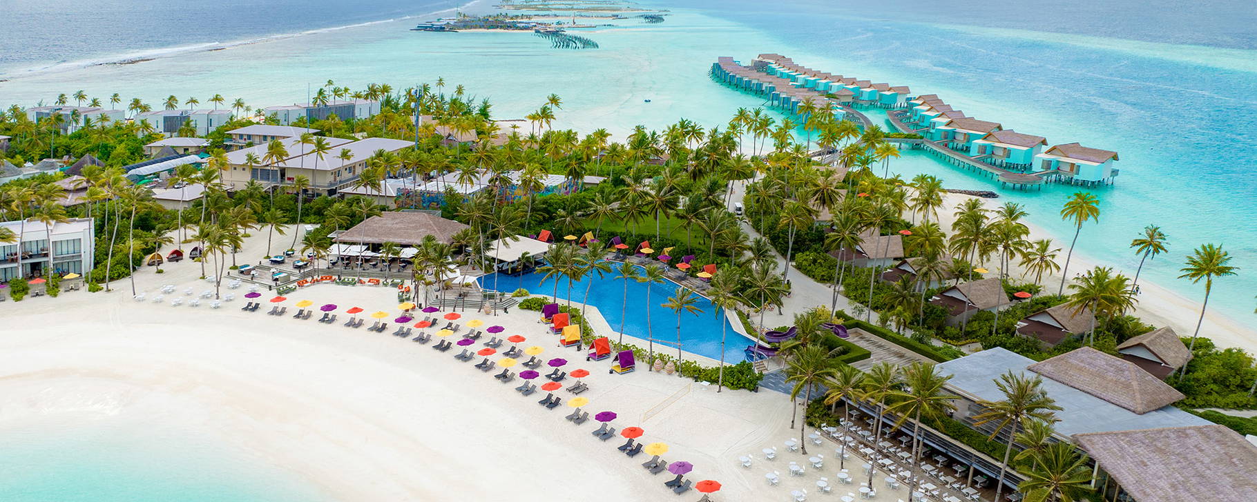 Pool und Strand - Hard Rock Hotel Malediven