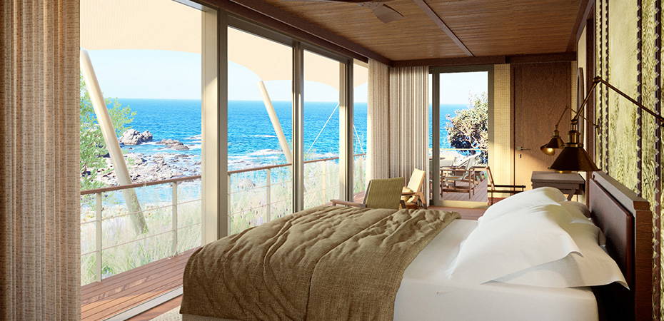 Cliffside Tented Pavilion with Hydrotherapy Mini-Pool - The Revery