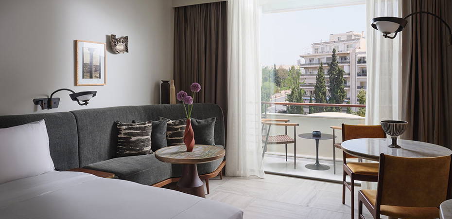 Deluxe Room King City View with Balcony - Conrad Athens, The Ilisian