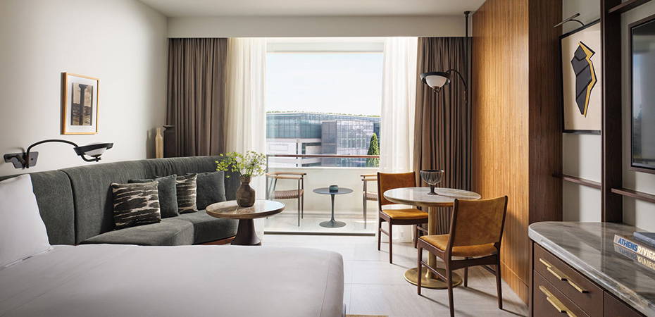 Deluxe Room King Pool View with Balcony - Conrad Athens, The Ilisian