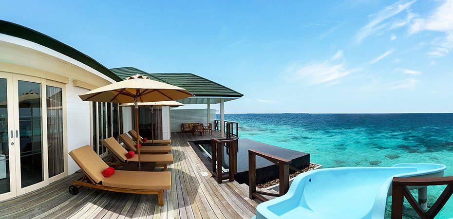 Water Pavilion with Pool + Slide - Siyam World Maldives