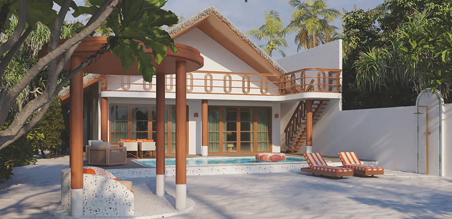 Two Bedroom Beach Pool House - Villa Park, Sun Island, Maldives